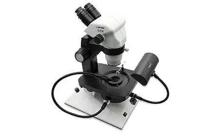 Microscope pour la gemmologie (inclinaison 0-45°) 