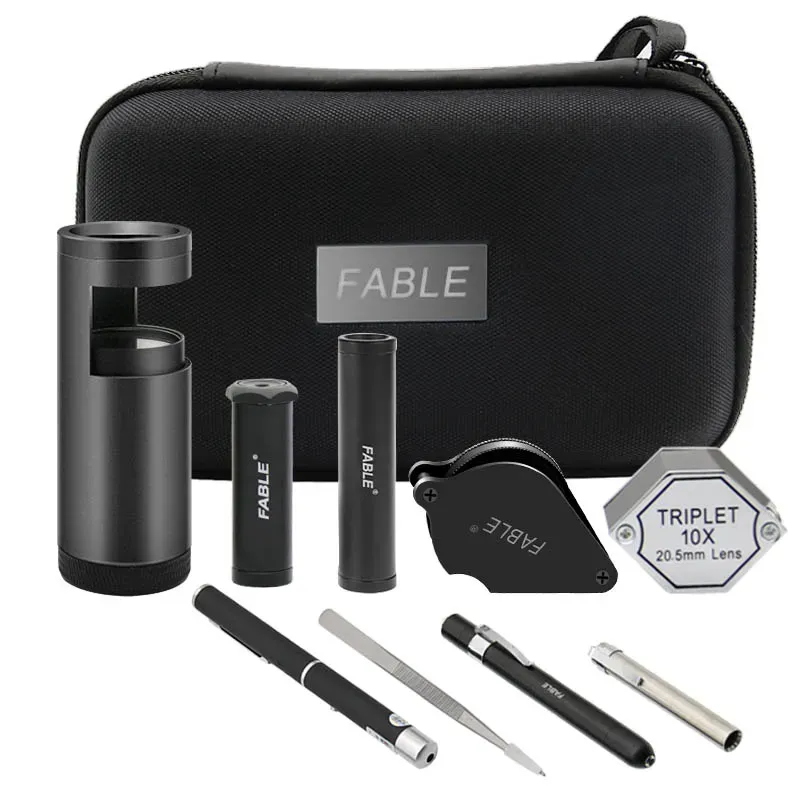 Kit Portatif d’Identification des Gemmes (9 pièces)