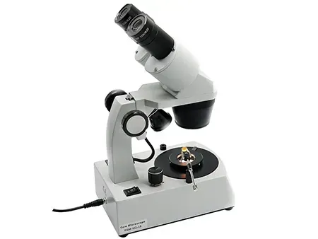 Microscope pour la gemmologie (bras vertical) 