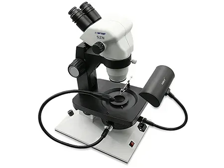 Microscope pour la gemmologie (inclinaison 0-45°) 