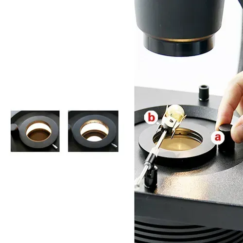 Microscope pour la gemmologie (inclinaison 0-45°)