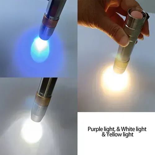 Lampe de Poche 3 Couleurs pour Gemmes
